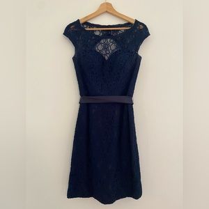 Kennedy Blue Women’s Dress Lace Sheath Navy Blue Size 4